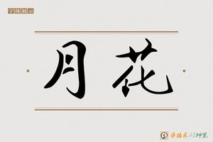 月花-字体家AI神笔