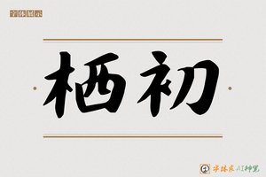 栖初-字体家AI神笔