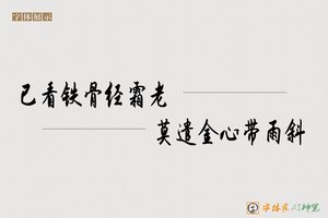 已看铁骨经霜老莫遣金心带雨斜-字体家AI神笔