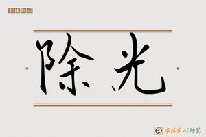除光-字体家AI神笔