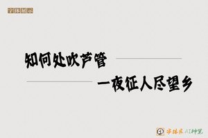 不知何处吹芦管一夜征人尽望乡-字体家AI神笔