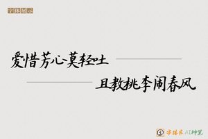 爱惜芳心莫轻吐且教桃李闹春风-字体家AI神笔