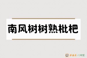 南风树树熟枇杷-字体家AI神笔