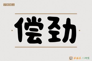 偿劲-字体家AI神笔