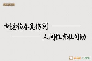 刻意伤春复伤别人间惟有杜司勋-字体家AI神笔