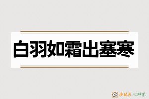 白羽如霜出塞寒-字体家AI神笔