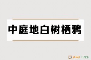 中庭地白树栖鸦-字体家AI神笔