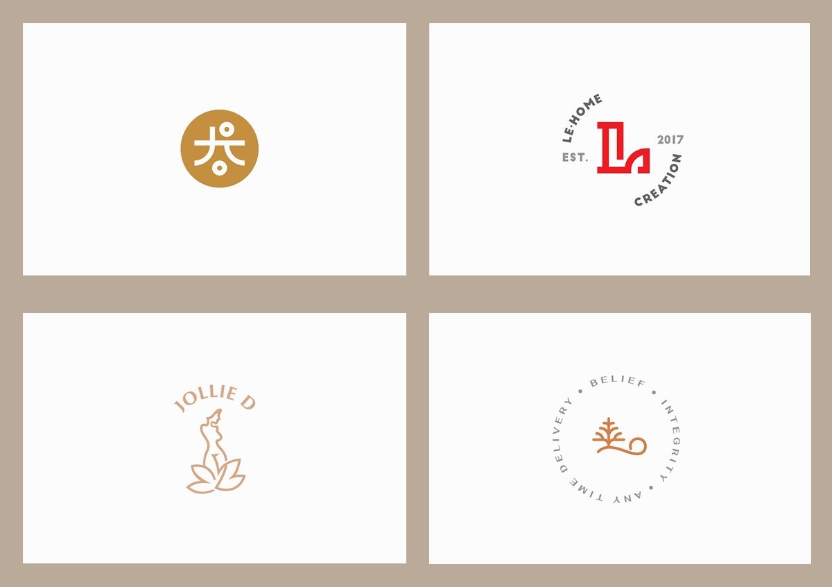 赏析│简洁时尚Logo设计,东亚现代风!_字体家