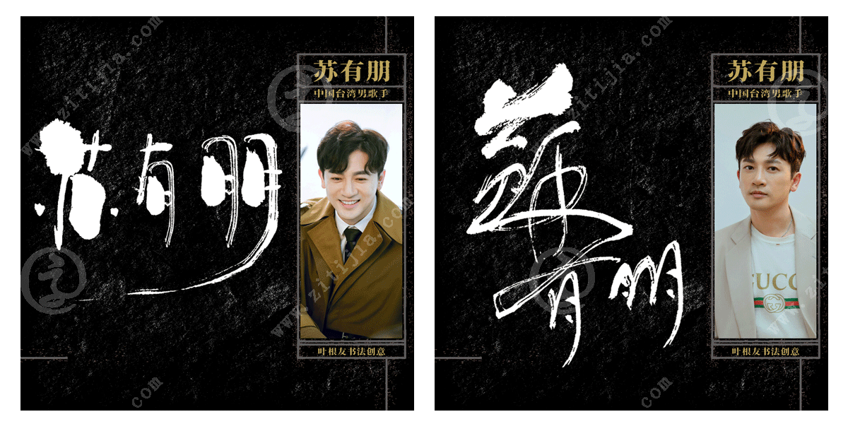 影响了几代人的实力艺人苏有朋名字设计欣赏