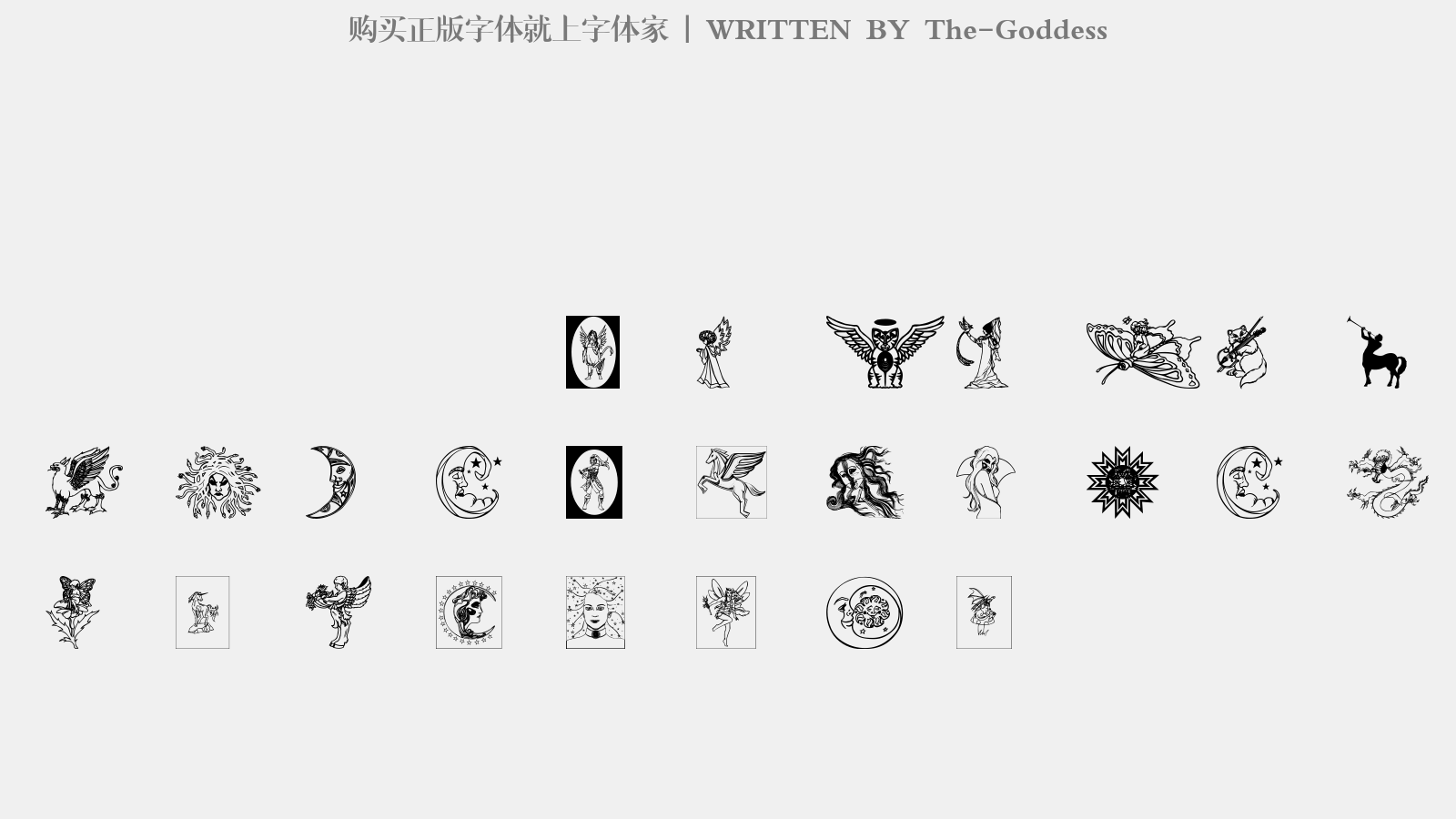 The-Goddess - 大写字母/小写字母/数字
