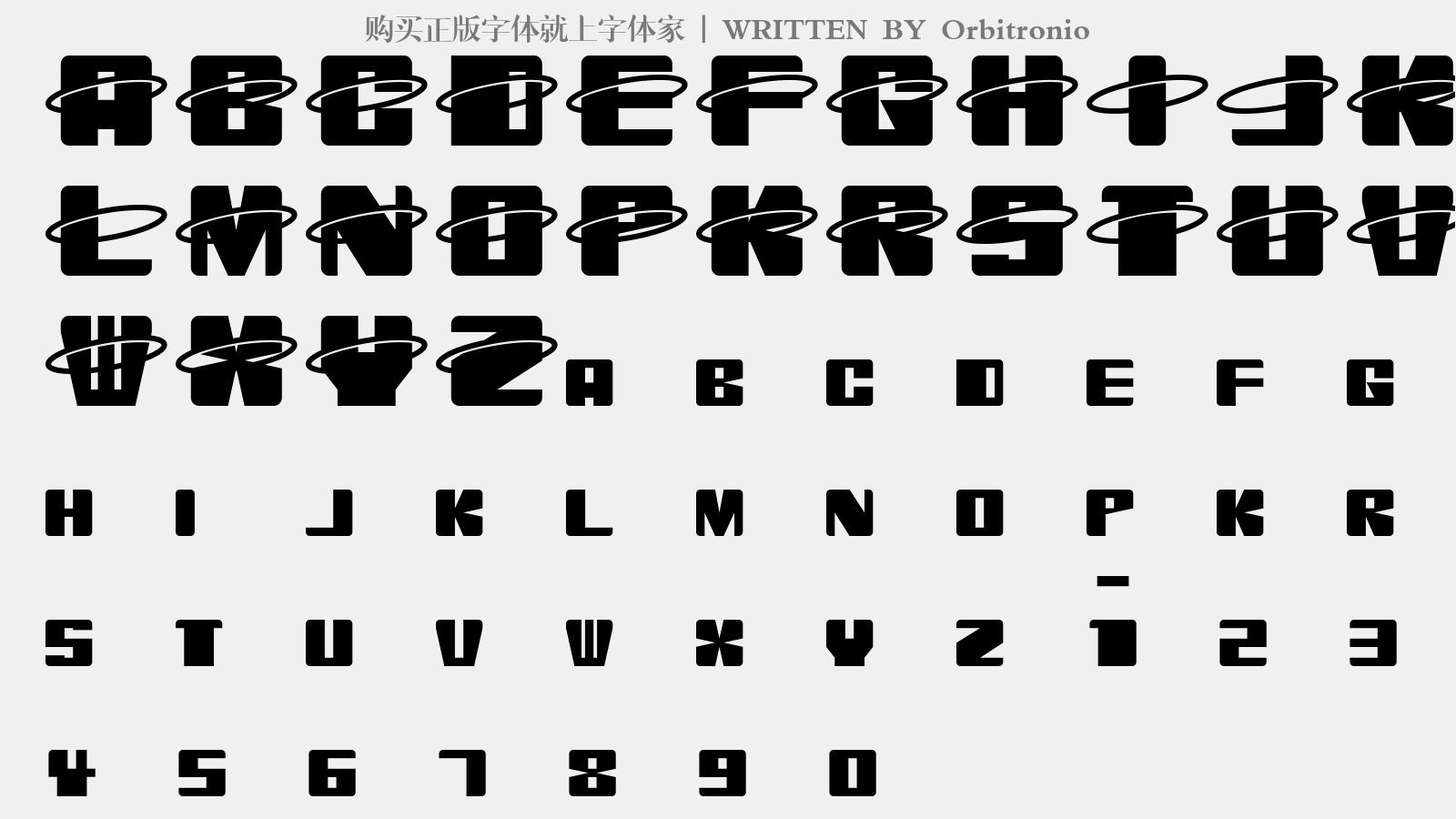 orbitronio免费字体下载 英文字体免费下载尽在字体家