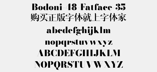 Bodoni 48 Fatface 35 