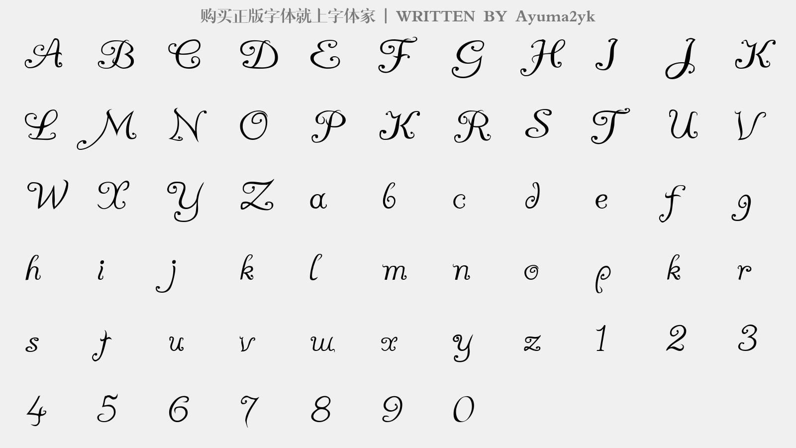 ayuma2yk免费字体下载 - 英文字体免费下载尽在字体家