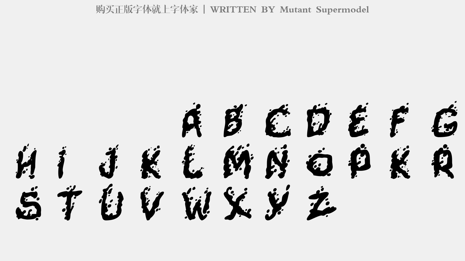 mutant supermodel - 大写字母/小写字母/数字