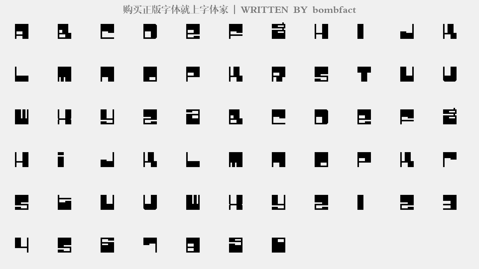 bombfact - 大写字母/小写字母/数字