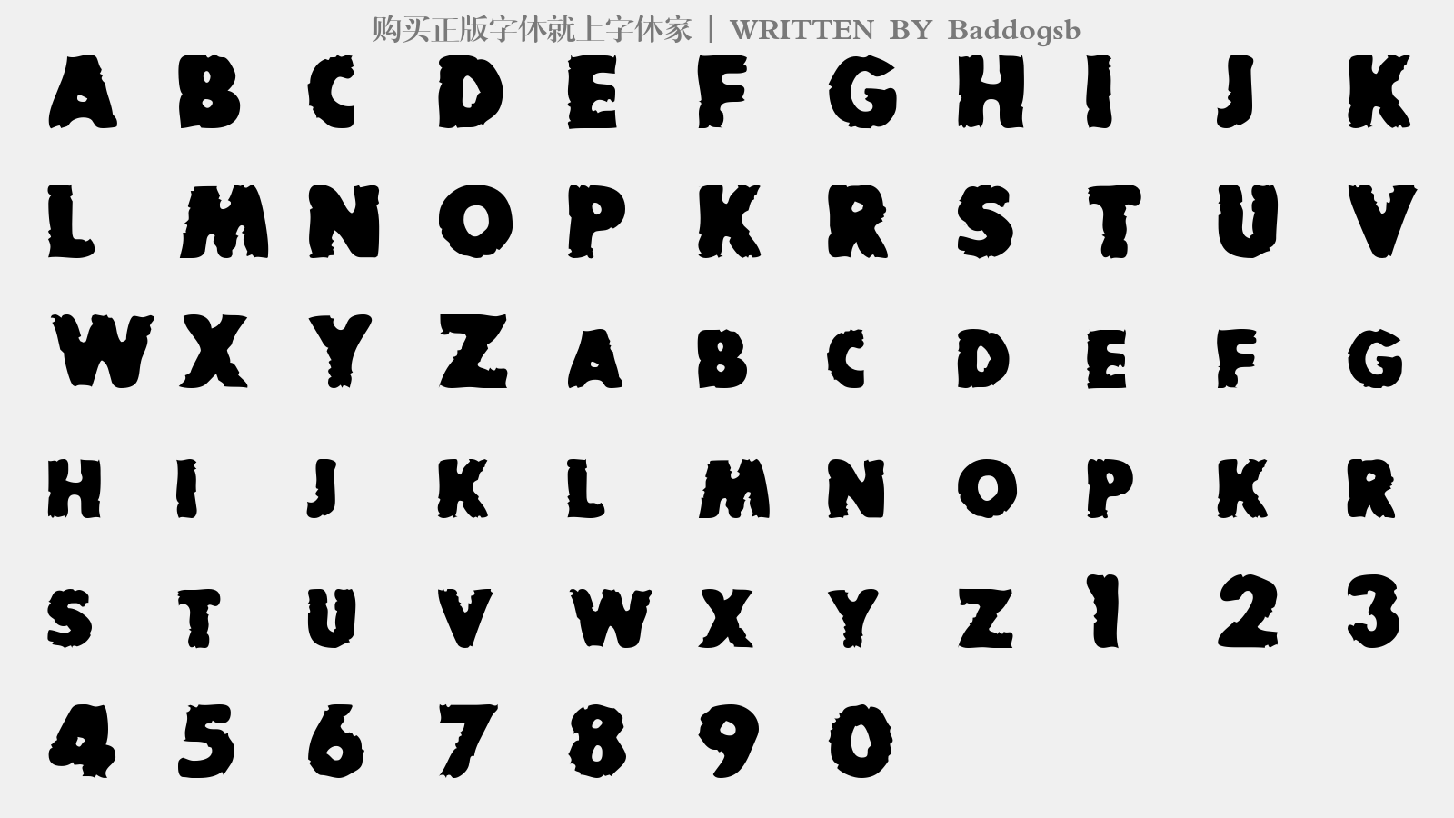 baddogsb免费字体下载 - 英文字体免费下载尽在字体家