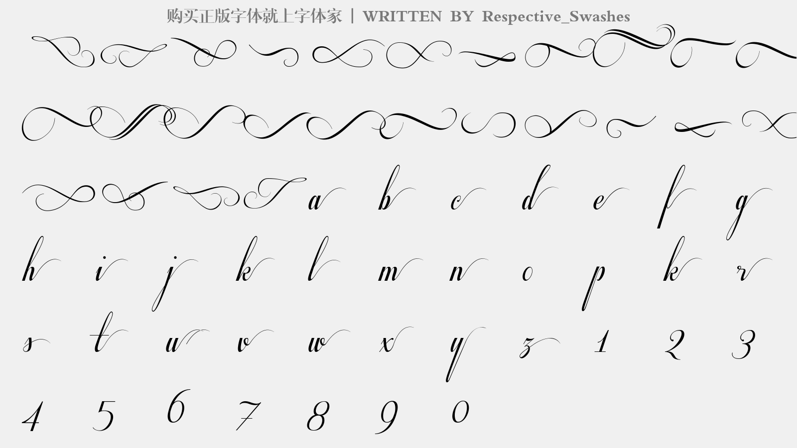 Respective_Swashes免费字体下载 - 英文字体免费下载尽在字体家
