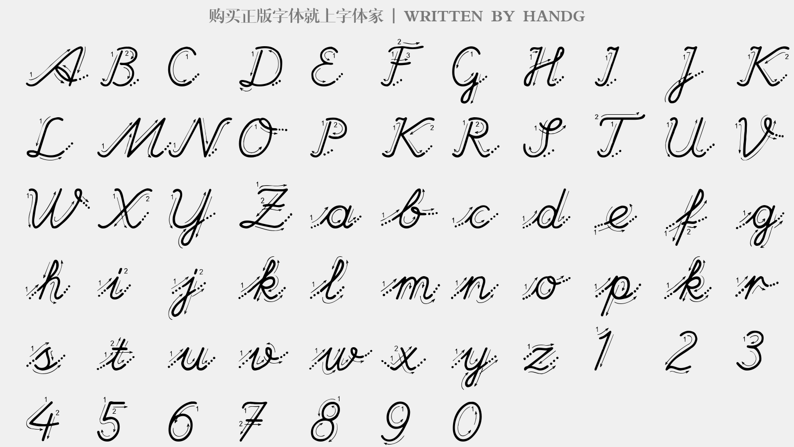 字体预览 大写字母/小写字母/数字 预览 abcd