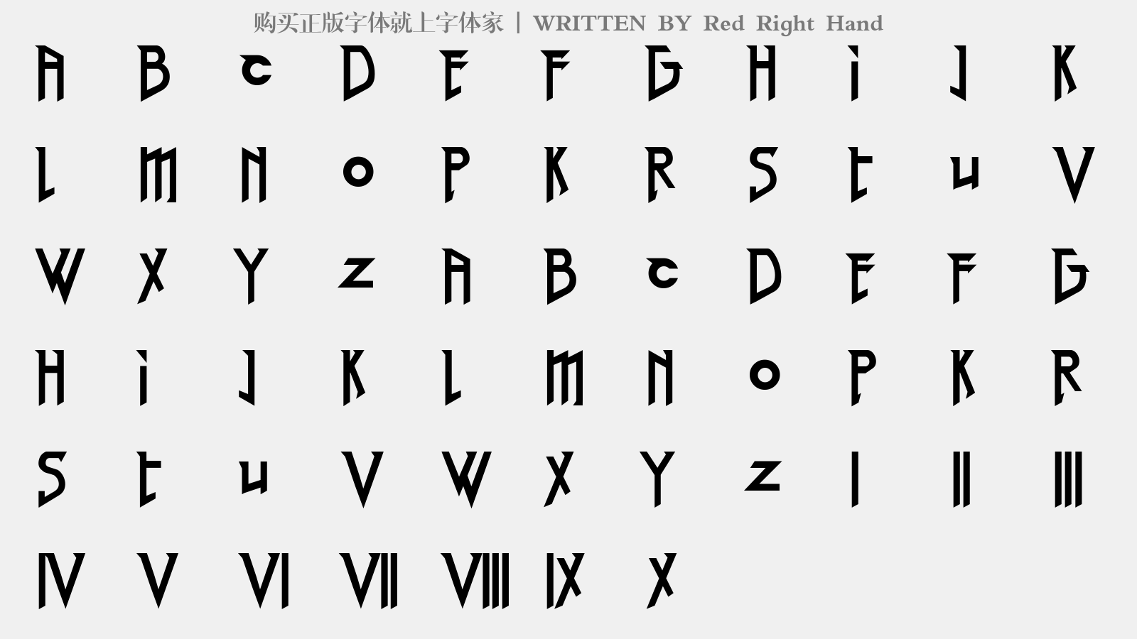 Red Right Hand免费字体下载 - 英文字体免费下载尽在字体家