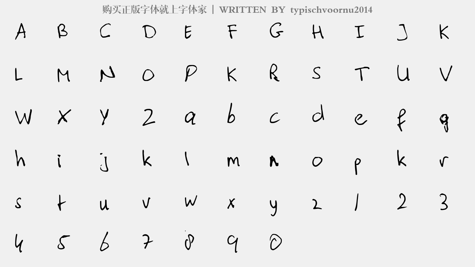 typischvoornu2014 - 大写字母/小写字母/数字