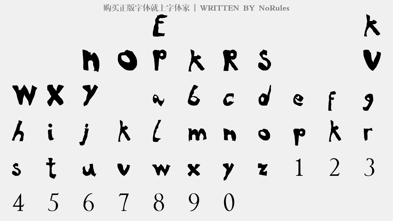 NoRules - 大写字母/小写字母/数字