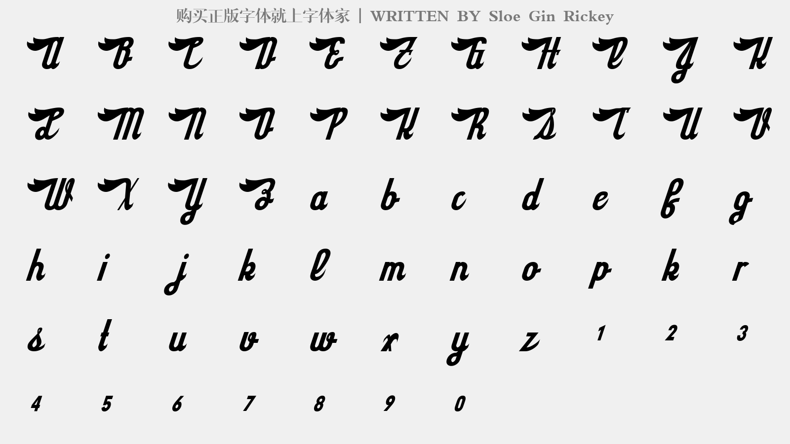 Sloe Gin Rickey免费字体下载 英文字体免费下载尽在字体家