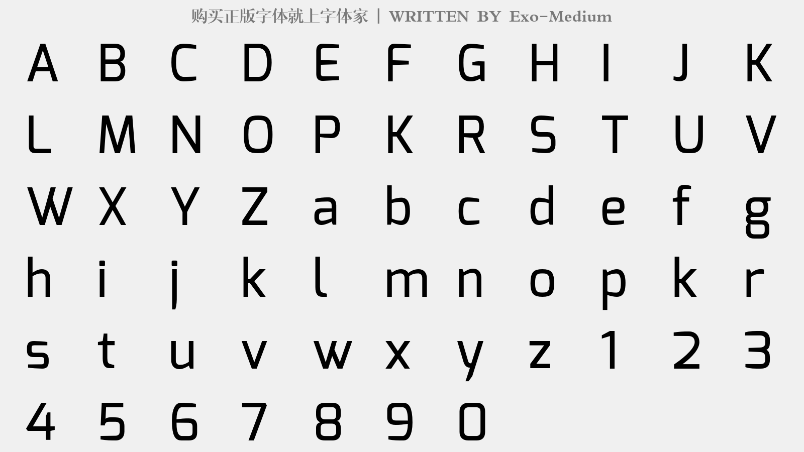 exo-medium免费字体下载 - 英文字体免费下载尽在字体家