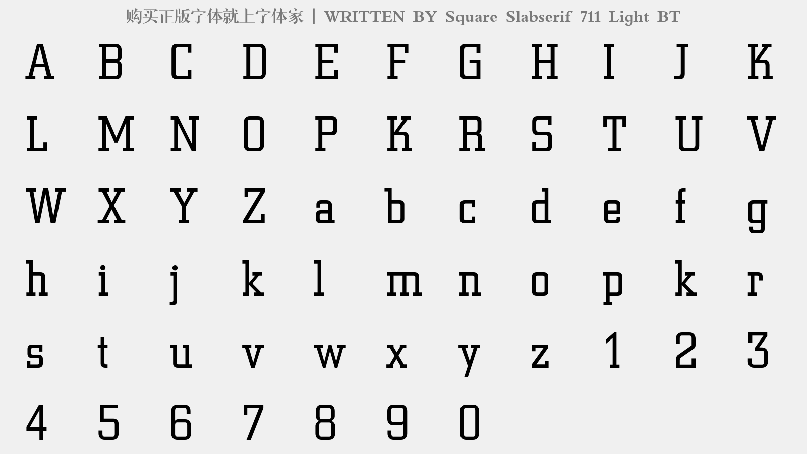 square slabserif 711 light bt免费字体下载 - 英文字体免费下载尽在