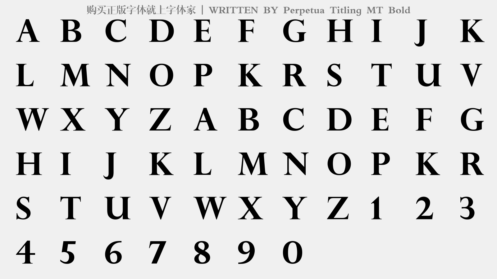 Perpetua Titling MT Bold免费字体下载 英文字体免费下载尽在字体家