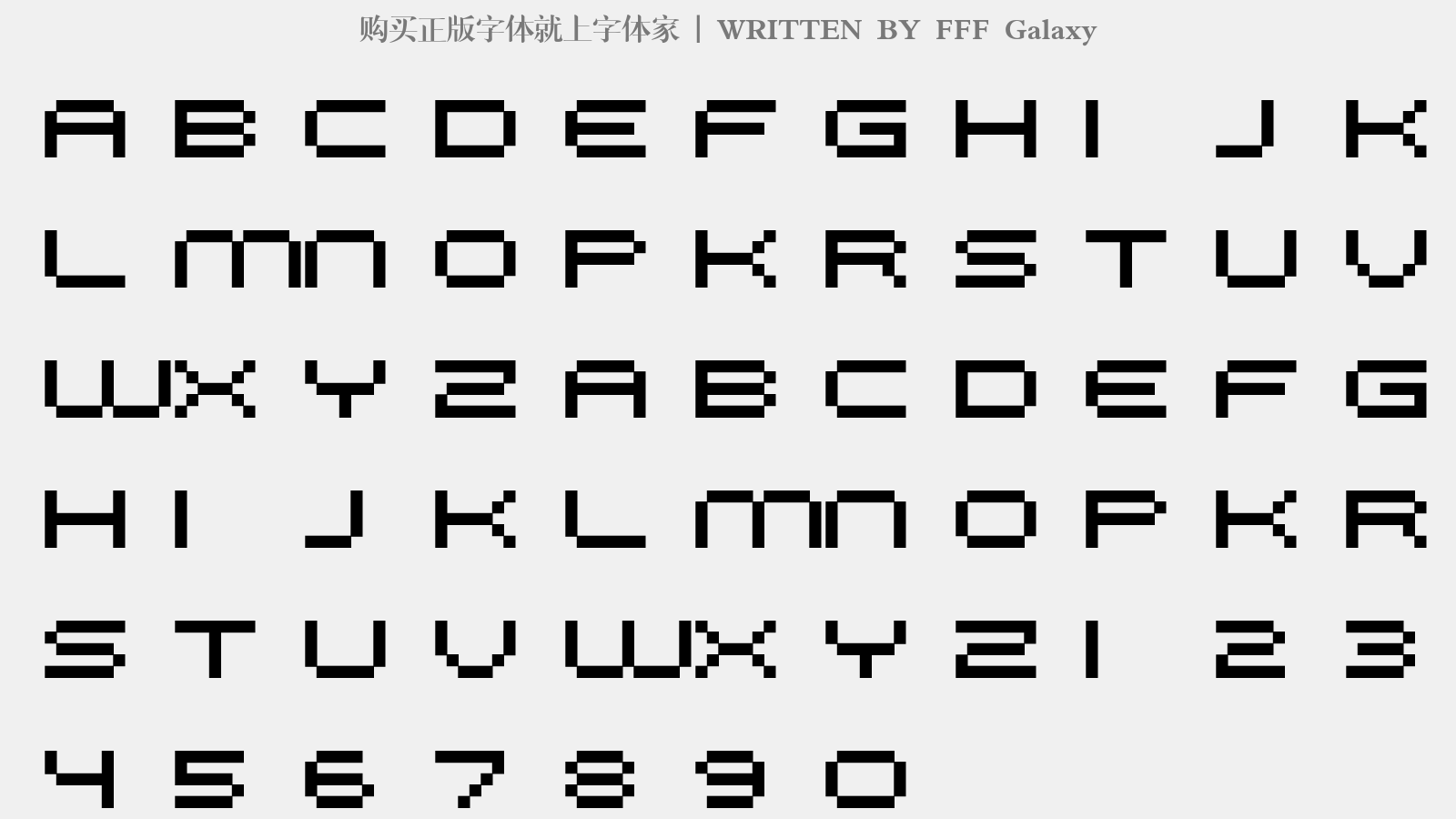 fff galaxy - 大写字母/小写字母/数字
