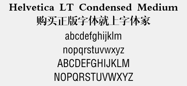 Helvetica LT Condensed Medium