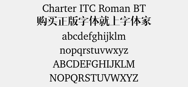 Charter ITC Roman BT