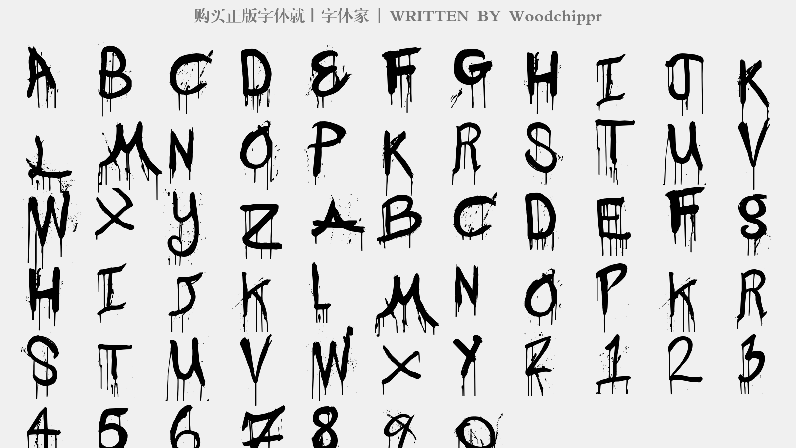Woodchippr - 大写字母/小写字母/数字