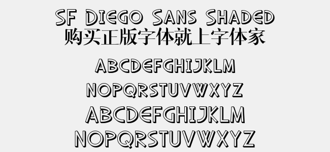 SF Diego Sans Shaded
