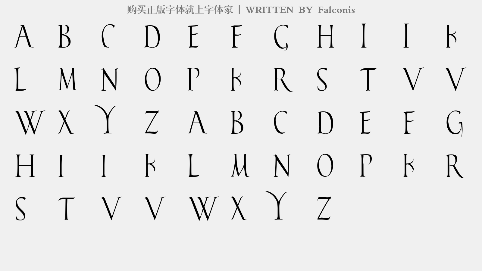 Falconis - 大写字母/小写字母/数字
