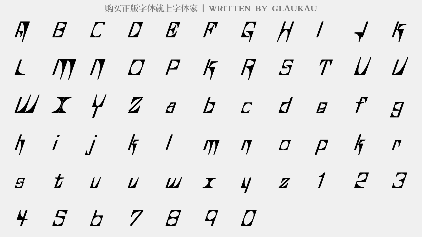 GLAUKAU - 大写字母/小写字母/数字