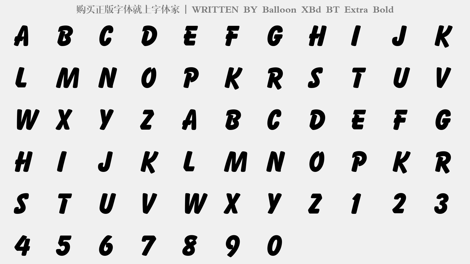 Balloon XBd BT Extra Bold免费字体下载 英文字体免费下载尽在字体家