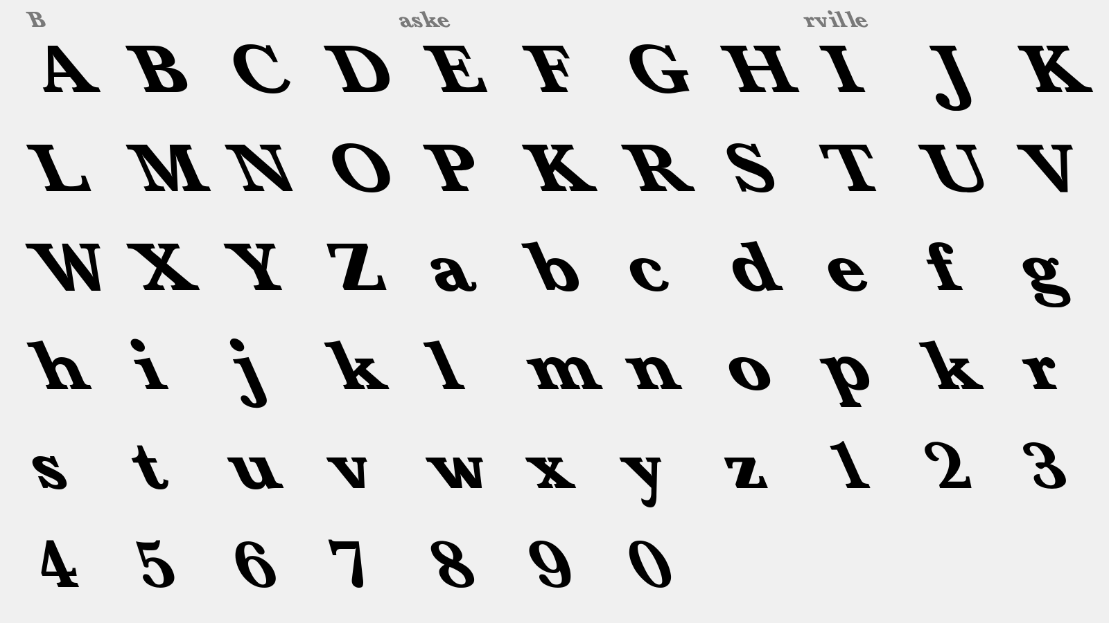 baskerville bold extreme lefty免费字体下载 - 英文字体免费下载尽