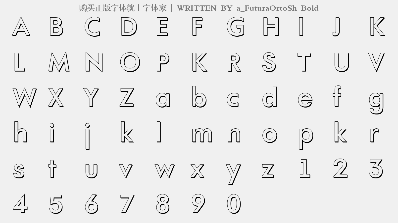 a_futuraortosh bold免费字体下载 - 英文字体免费下载尽在字体家