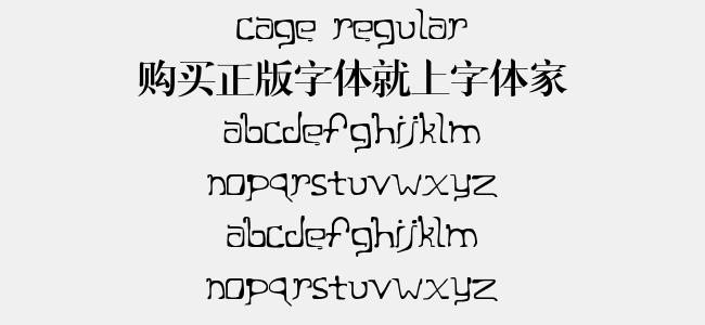 Cage Regular免费字体下载 - 英文字体免费下载尽在字体家