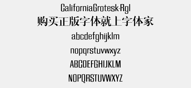 CaliforniaGrotesk-Rgl免费字体下载- 英文字体免费下载尽在字体家