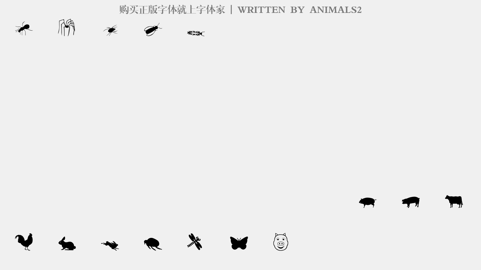 ANIMALS2免费字体下载 - 图形字体免费下载尽在字体家