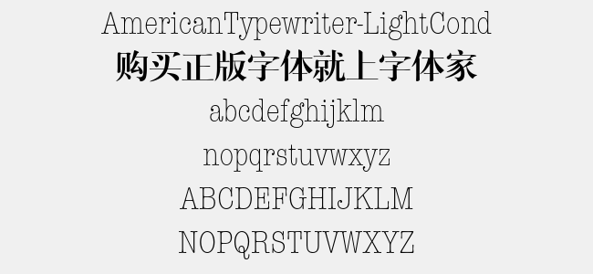 AmericanTypewriter-LightCond