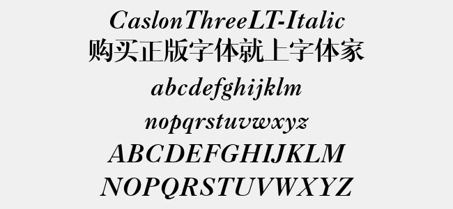 CaslonThreeLT-Italic
