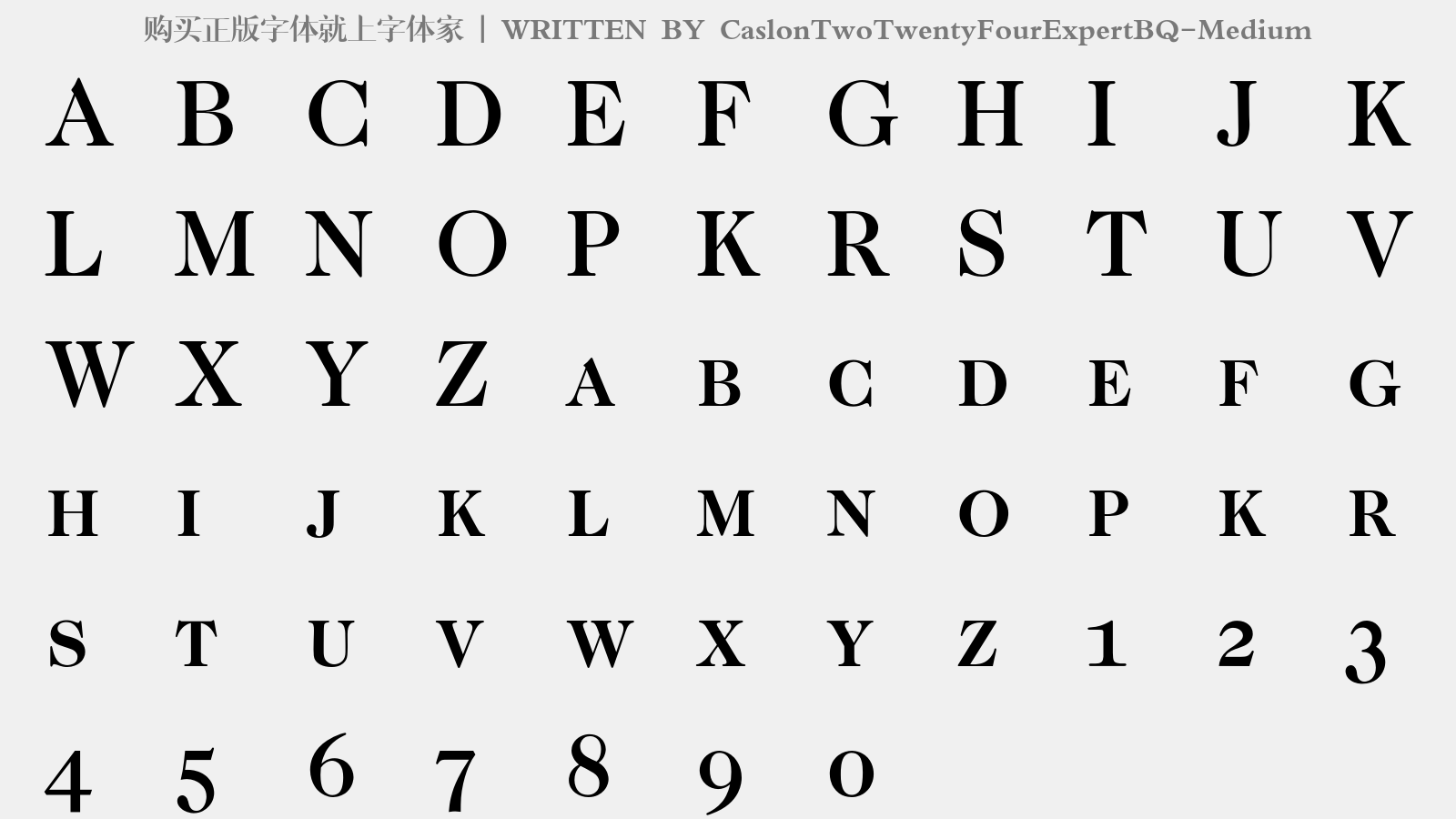 CaslonTwoTwentyFourExpertBQ-Medium - 大写字母/小写字母/数字