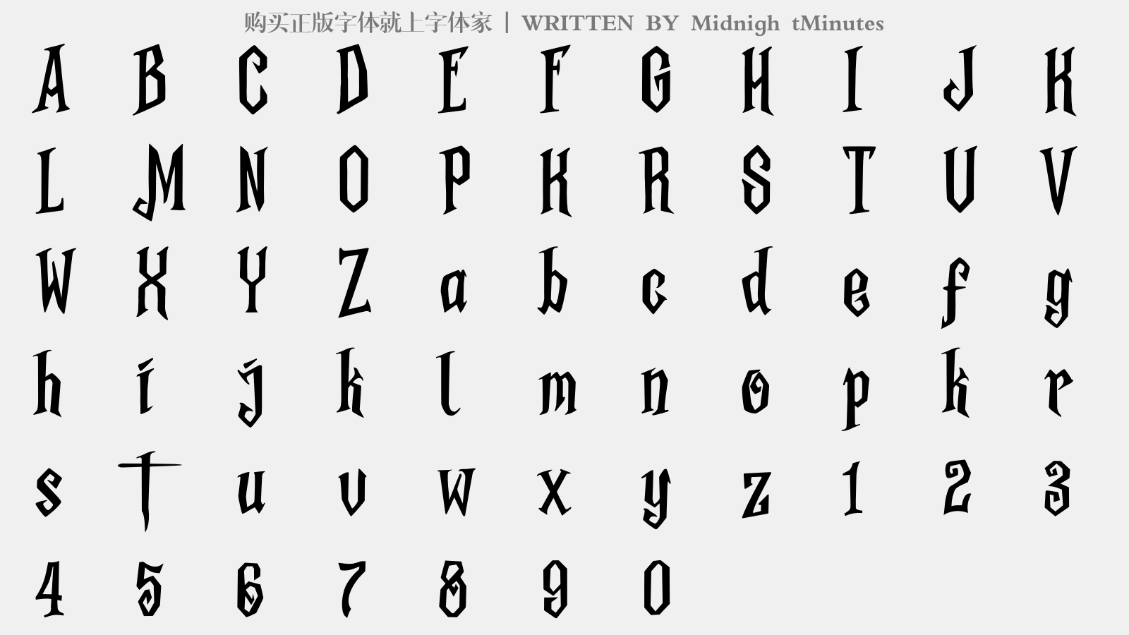 Midnigh tMinutes - 大写字母/小写字母/数字