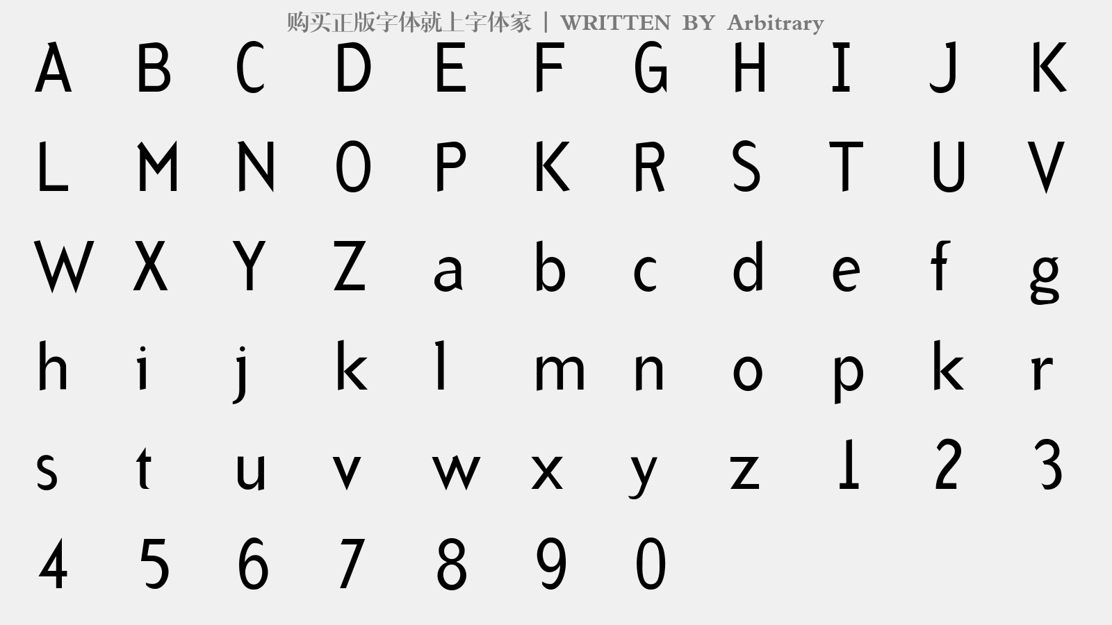 Arbitrary免费字体下载 - 英文字体免费下载尽在字体家