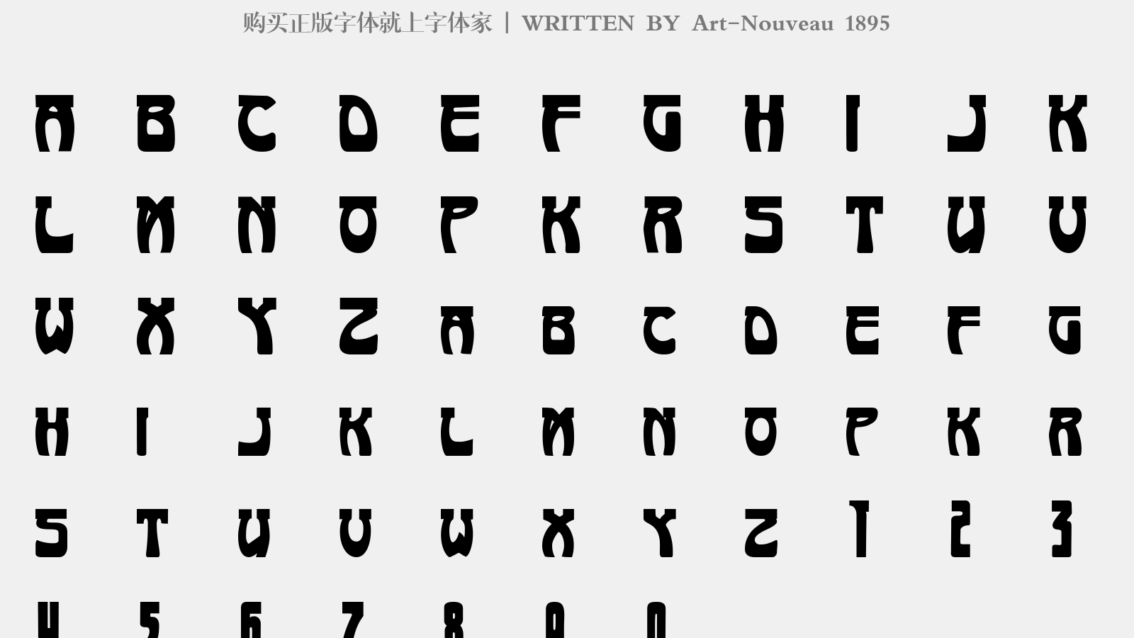 art-nouveau 1895免费字体下载 - 英文字体免费下载尽在字体家