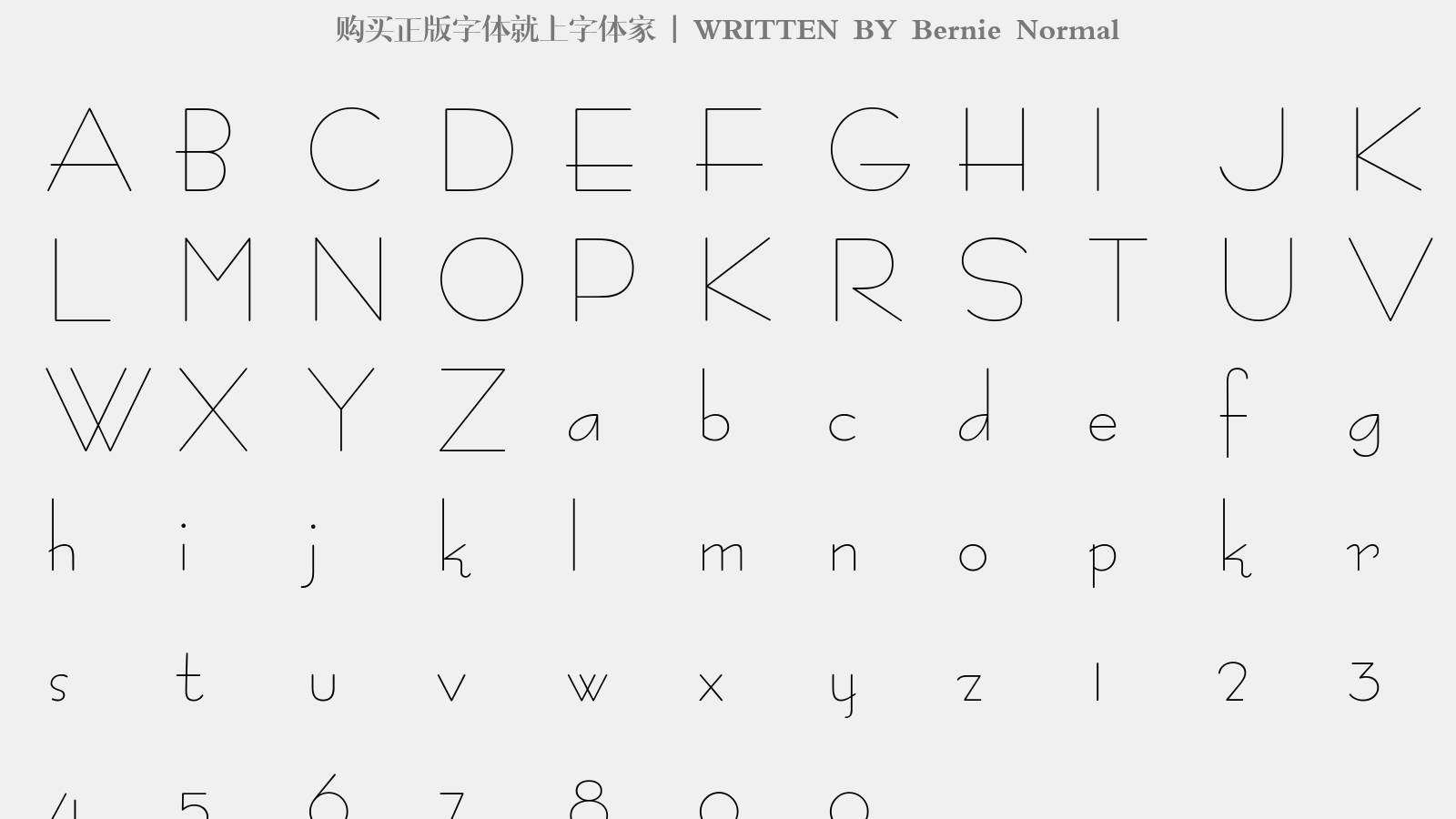 Bernie Normal - 大写字母/小写字母/数字
