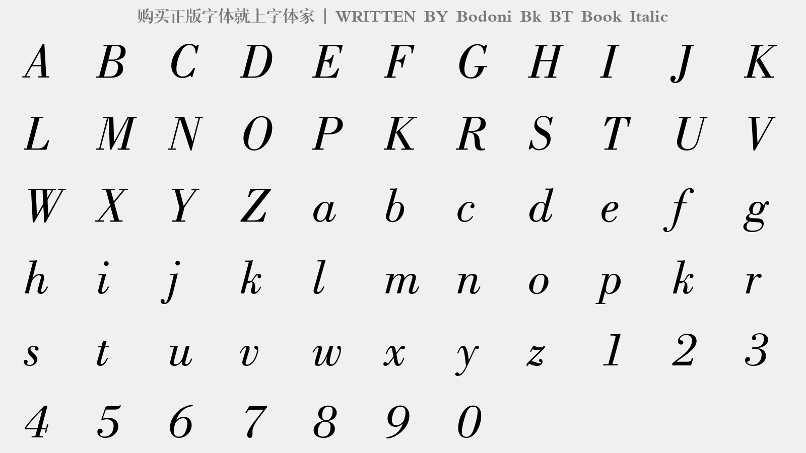 Bodoni Bk BT Book Italic?????????????????? ???????????????????????????????????????